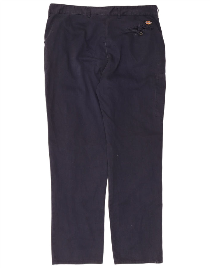 Dickies Mens Redhawk Straight Cargo Trousers W42 L33 Navy Blue Polyester