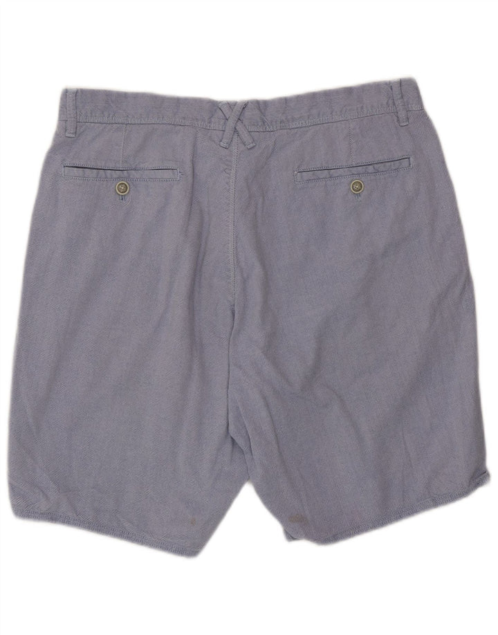 Massimo Dutti Mens Chino Shorts EU 42 Large W32 Blue Cotton