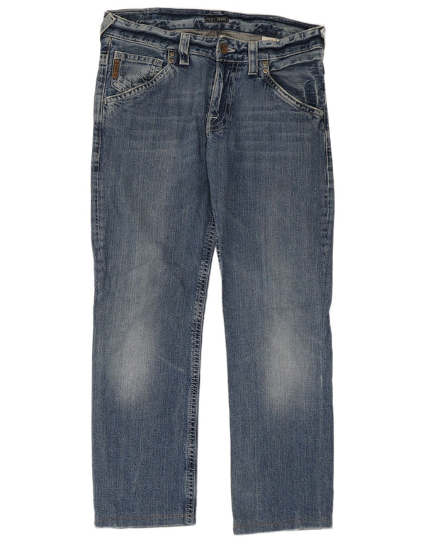 Armani Womens Straight Jeans W32 L29 Blue Cotton
