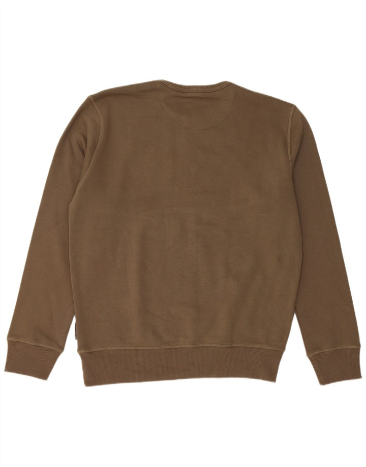 French Connection Mens Sweatshirt Jumper Large Khaki Cotton