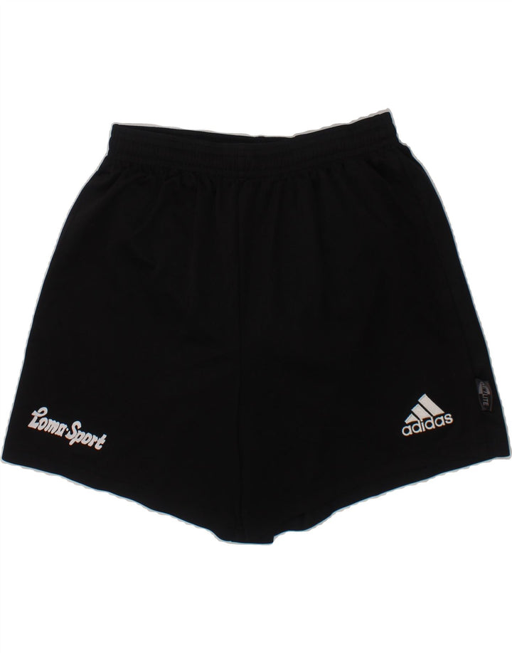 ADIDAS Boys Graphic Sport Shorts 13-14 Years  Black Polyester Vintage Adidas and Second-Hand Adidas from Messina Hembry 