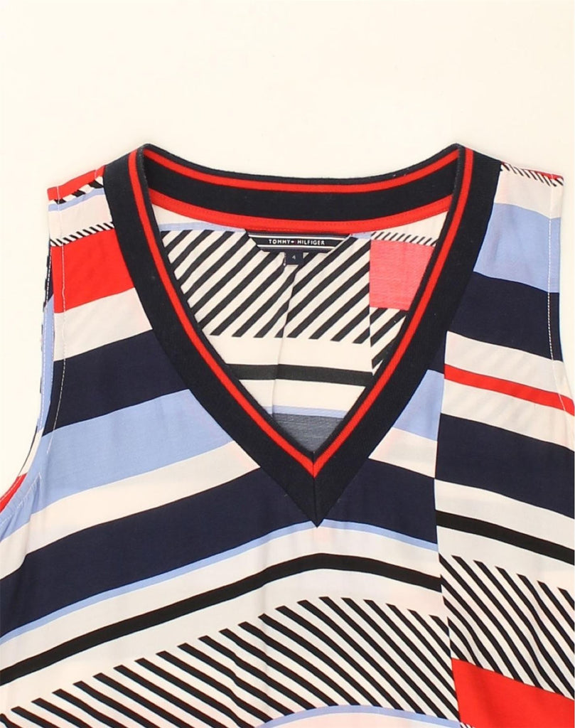 TOMMY HILFIGER Womens Oversized Blouse Top US 4 Small Multicoloured | Vintage Tommy Hilfiger | Thrift | Second-Hand Tommy Hilfiger | Used Clothing | Messina Hembry 