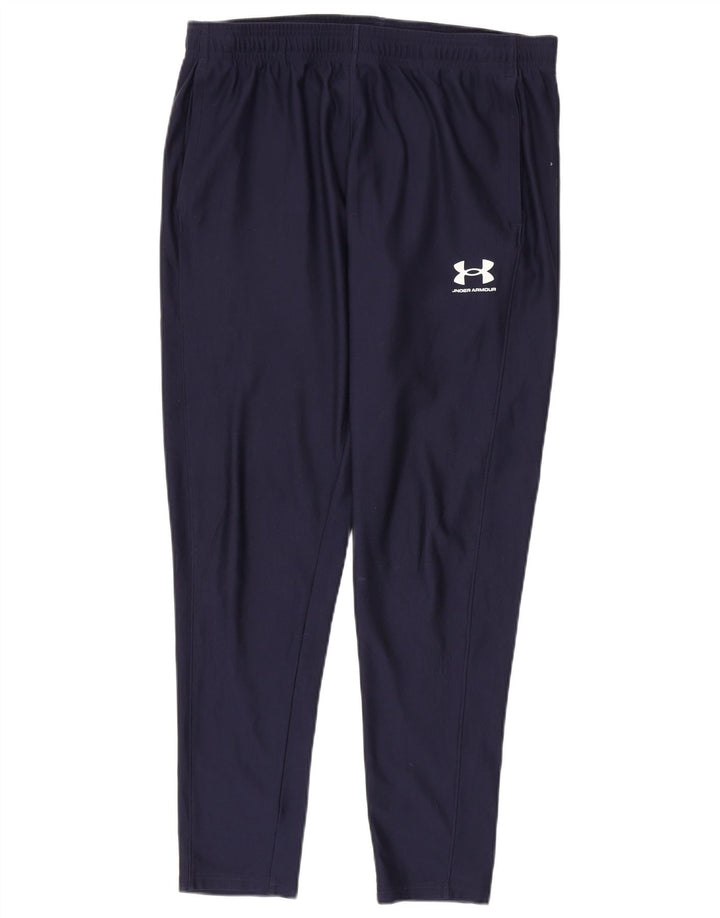 Under Armour Mens Tracksuit Trousers Large Navy Blue Polyester