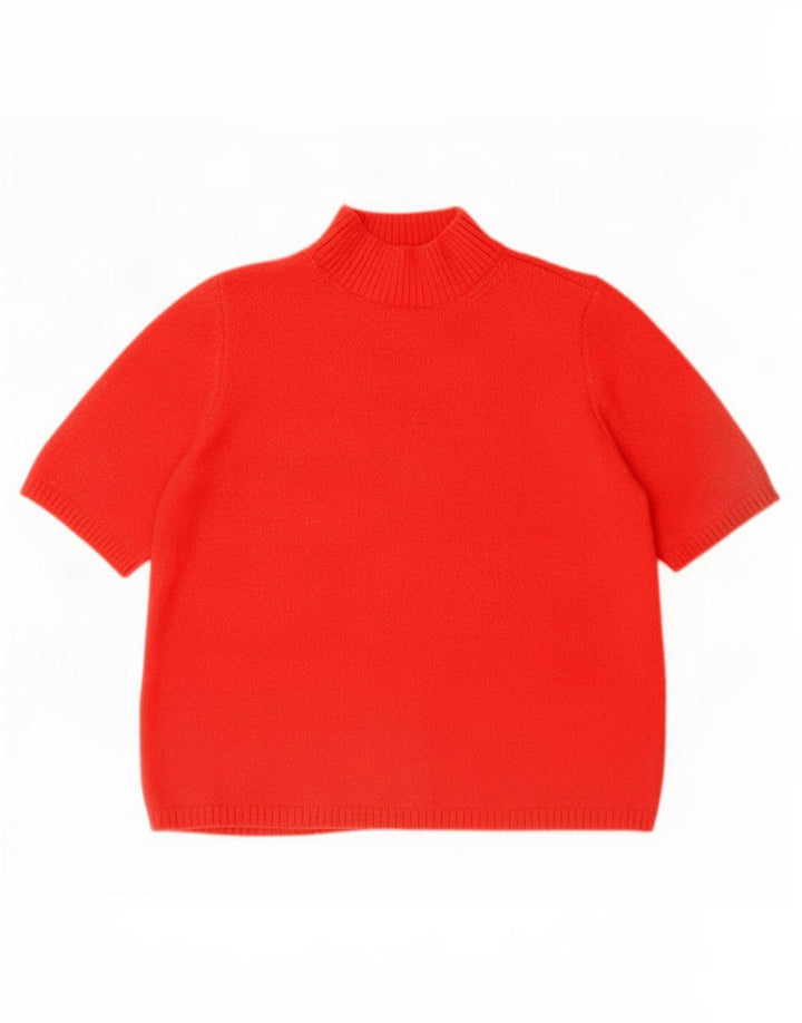 Marks & Spencer Womens Turtle Neck Jumper Sweater UK 16 Large Red