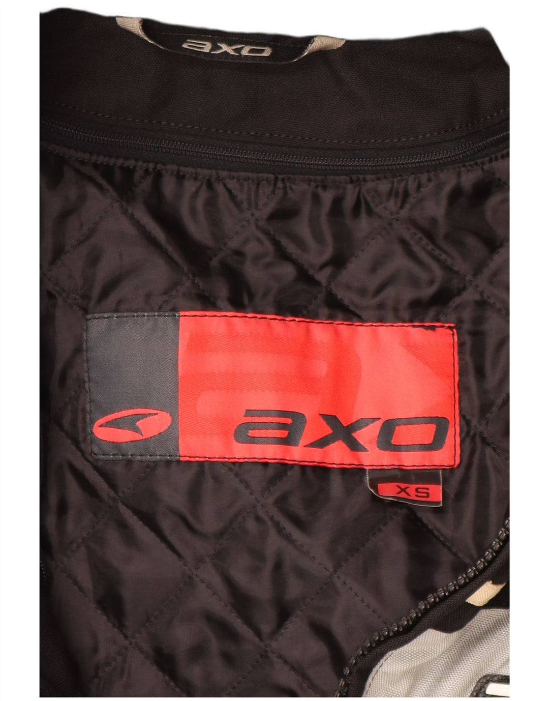 AXO Mens Graphic Moto Racer Biker Jacket UK 34 XS Black Colourblock