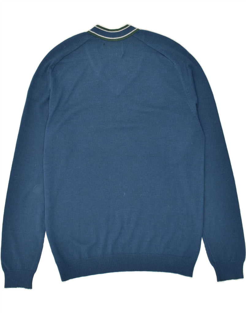 ENERGIE Mens V-Neck Jumper Sweater Large Blue Acrylic | Vintage Energie | Thrift | Second-Hand Energie | Used Clothing | Messina Hembry 