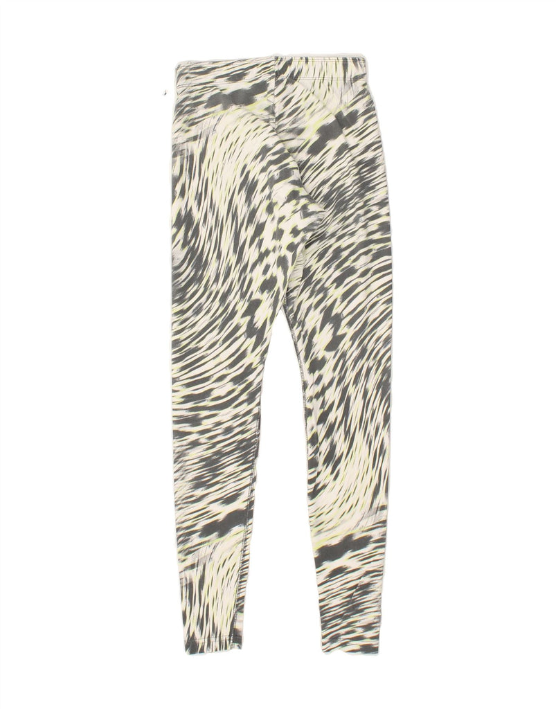 NIKE Womens Leggings UK 4 XS Grey Animal Print Cotton | Vintage Nike | Thrift | Second-Hand Nike | Used Clothing | Messina Hembry 