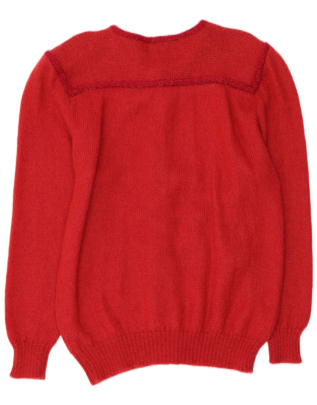 LE BAMBOLE Womens Cardigan Sweater IT 48 XL Red Mohair