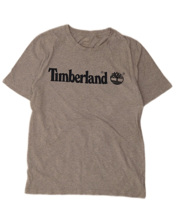 Timberland Boys Graphic T-Shirt Top 15-16 Years Medium Grey Cotton