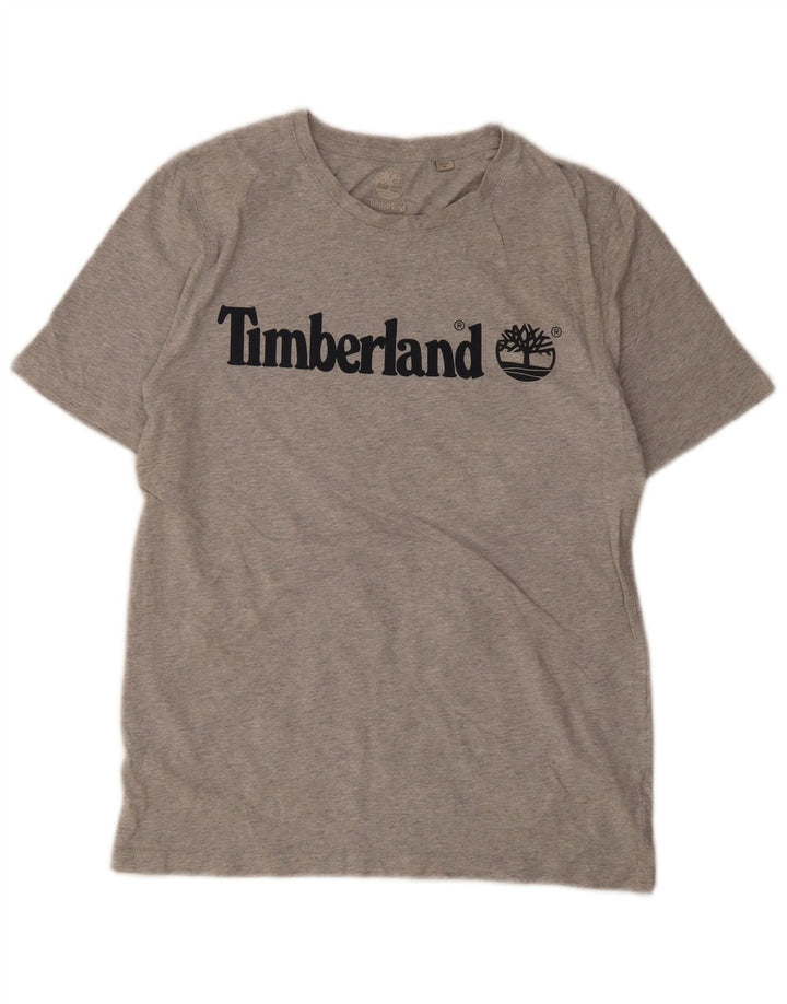 Timberland Boys Graphic T-Shirt Top 15-16 Years Medium Grey Cotton