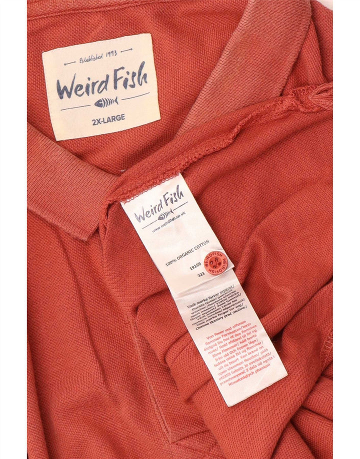 Weird Fish Mens Polo Shirt 2XL Red Cotton