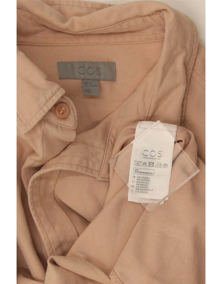 Cos Mens Short Sleeve Shirt Medium Beige Lyocell