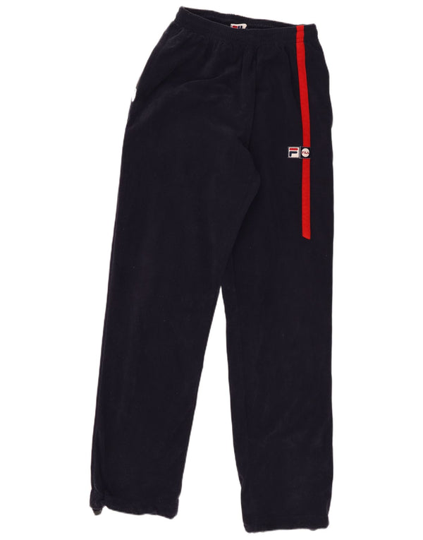 Fila Womens Tracksuit Trousers Joggers UK 16 Large Navy Blue Colourblock