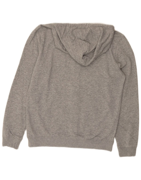 Champion Mens Graphic Zip Hoodie Sweater Medium Grey Cotton