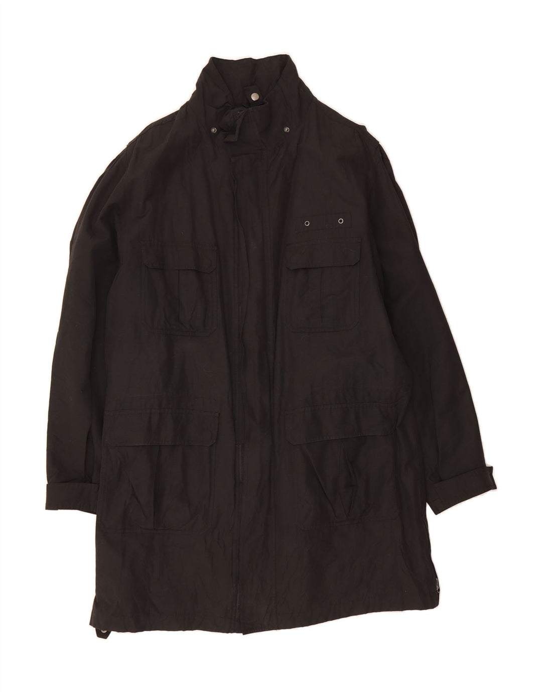 VINTAGE Mens Utility Jacket UK 40 Large Black Cotton Vintage Vintage and Second-Hand Vintage from Messina Hembry 