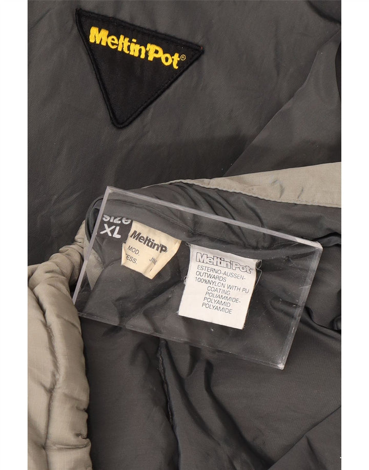 MELTIN' POT Mens Padded Jacket UK 42 XL Grey Colourblock Nylon Vintage Meltin' Pot and Second-Hand Meltin' Pot from Messina Hembry 