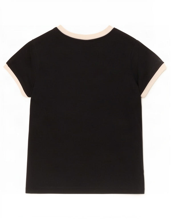 Nike Girls Graphic T-Shirt Top 12-13 Years Large Black Colourblock Cotton