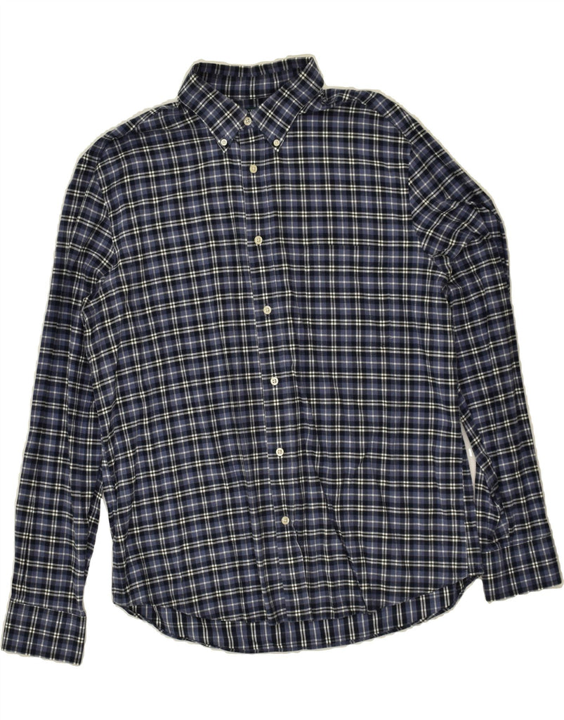 RALPH LAUREN Mens Regular Fit Shirt Large Blue Check Cotton | Vintage Ralph Lauren | Thrift | Second-Hand Ralph Lauren | Used Clothing | Messina Hembry 