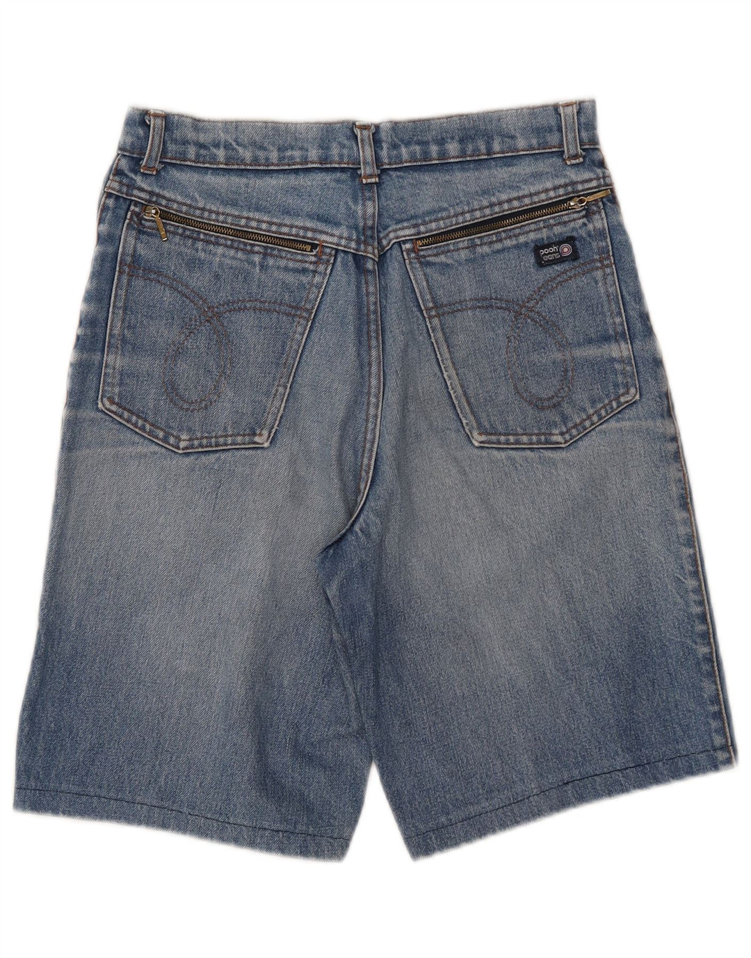 Pooh Mens Denim Shorts XS W27  Blue