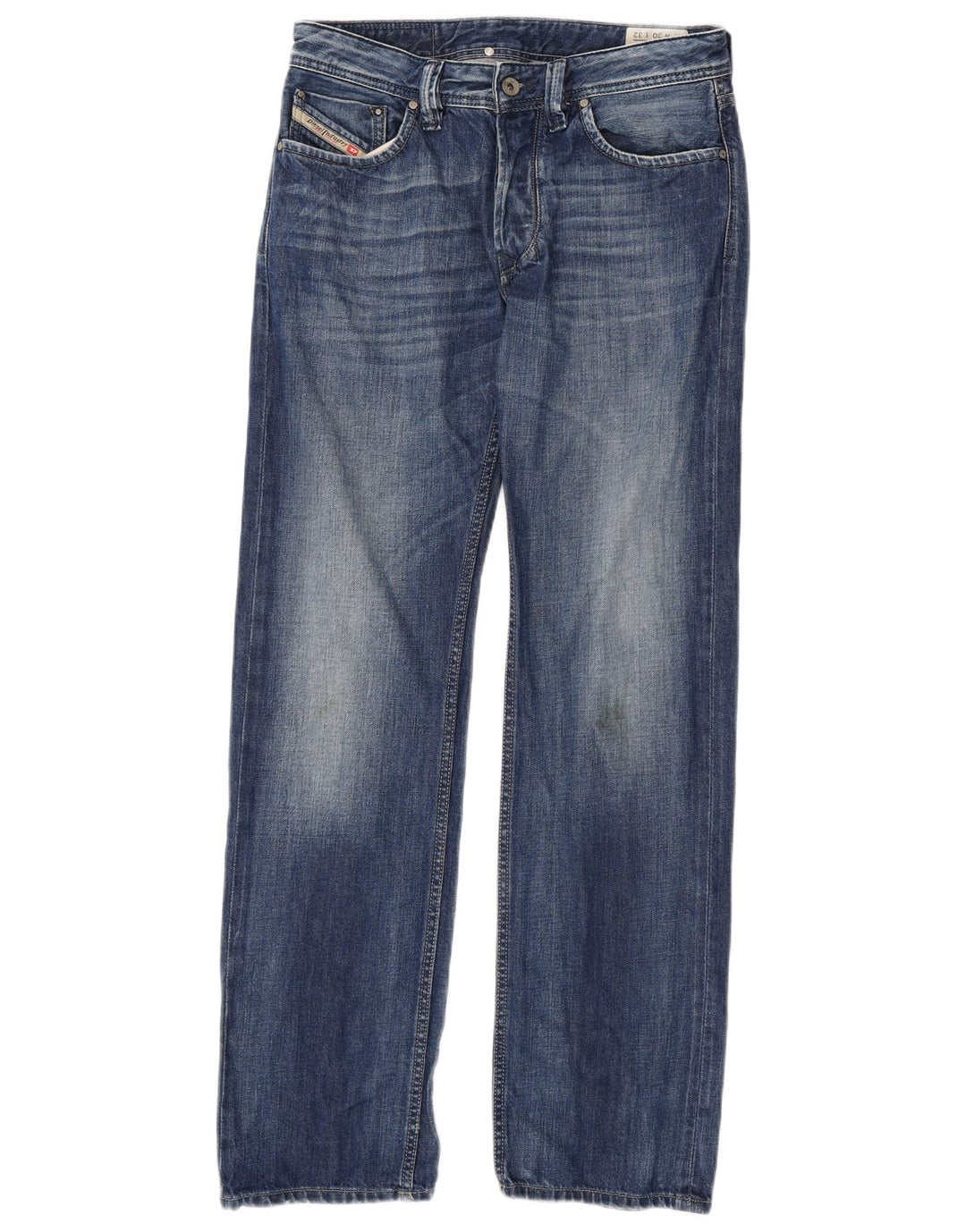 Diesel Mens Larkee Straight Jeans W30 L32 Blue Cotton