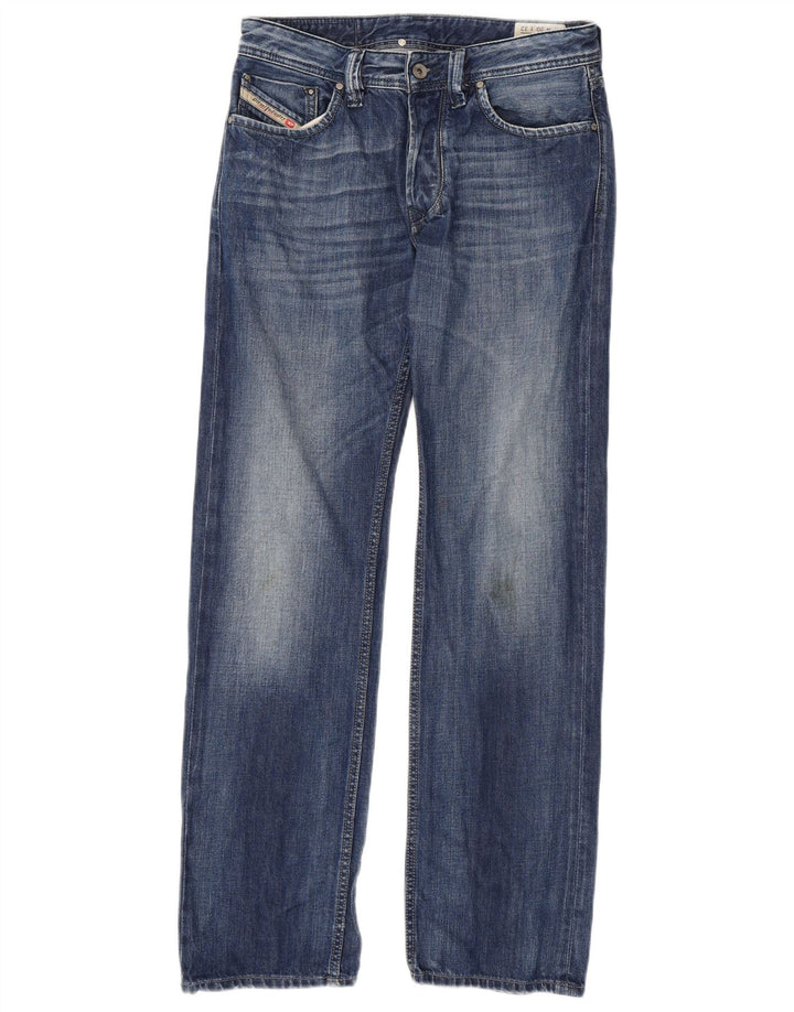 Diesel Mens Larkee Straight Jeans W30 L32 Blue Cotton