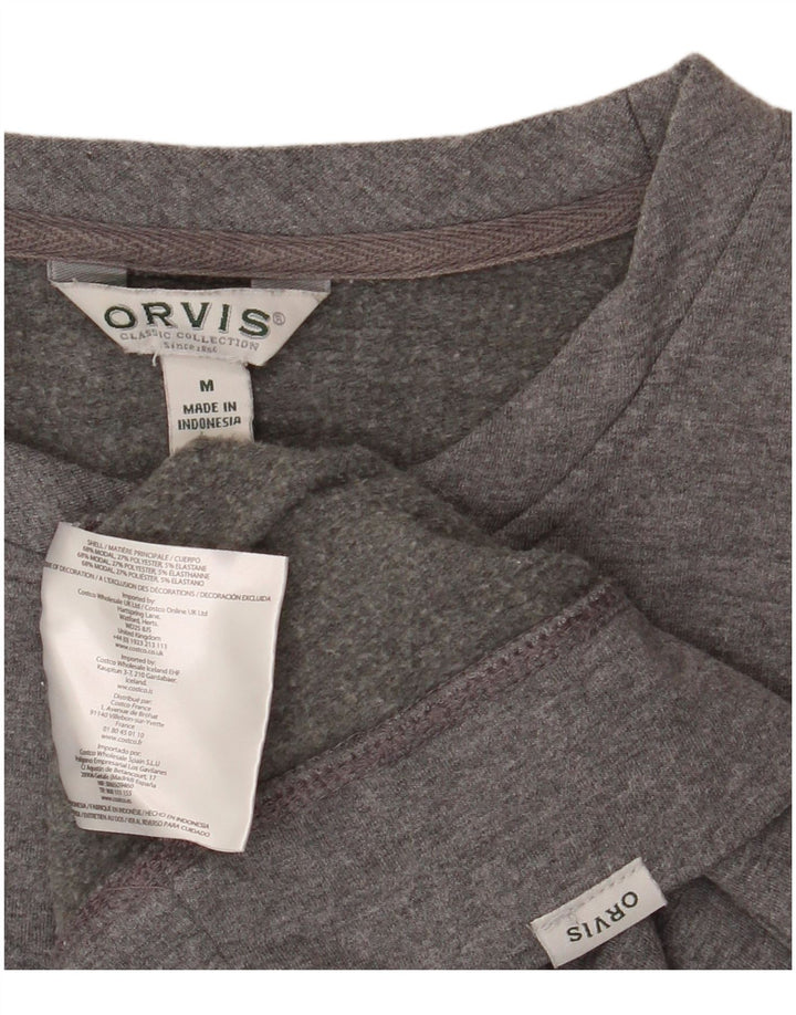 ORVIS Mens Sweatshirt Jumper Medium Grey Modal
