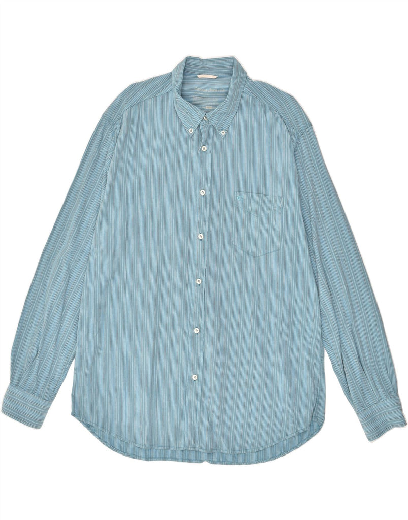 CARRERA Mens Shirt 2XL Blue Striped Cotton | Vintage Carrera | Thrift | Second-Hand Carrera | Used Clothing | Messina Hembry 