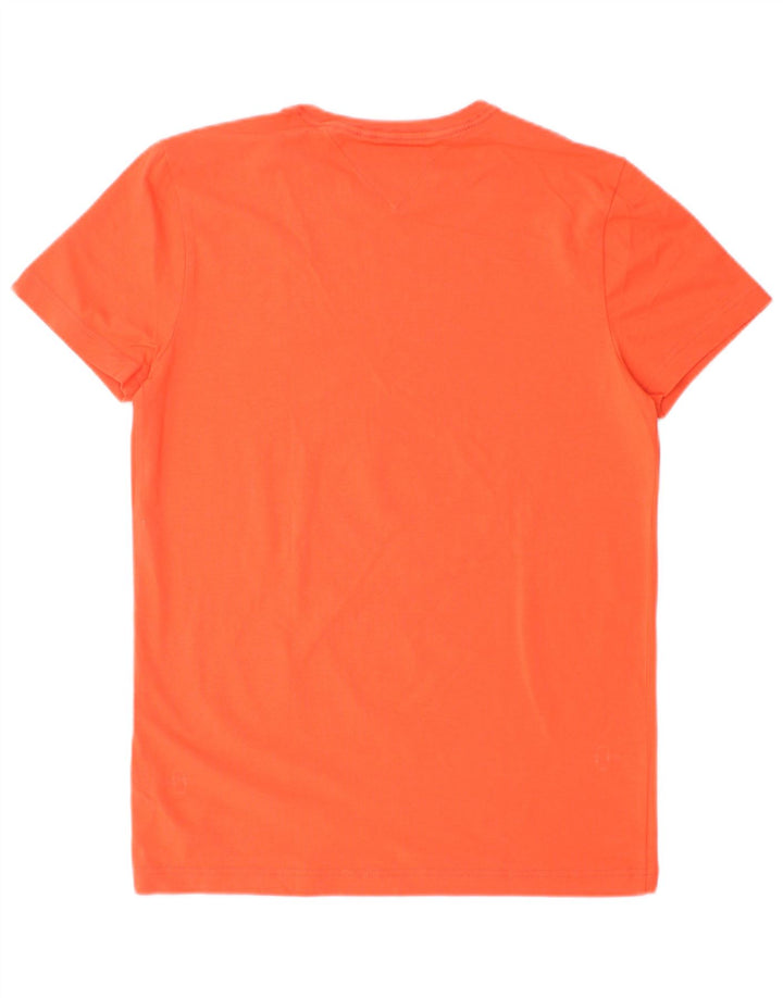 TOMMY HILFIGER Mens Slim Fit T-Shirt Top Medium Orange