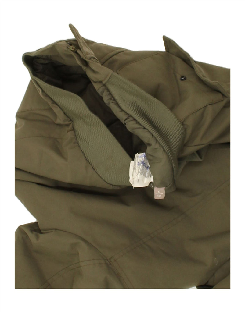NAPAPIJRI Boys Hooded Bomber Jacket 11-12 Years Khaki Polyester | Vintage Napapijri | Thrift | Second-Hand Napapijri | Used Clothing | Messina Hembry 