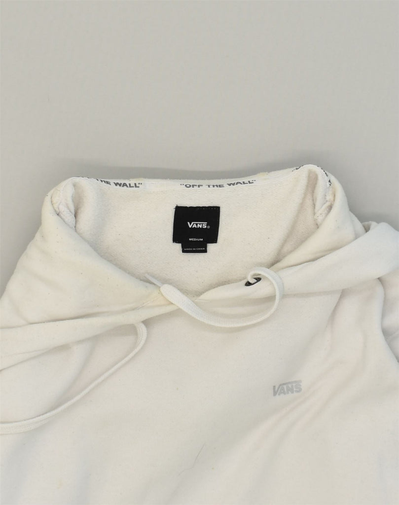 VANS Mens Hoodie Jumper Medium White Cotton | Vintage Vans | Thrift | Second-Hand Vans | Used Clothing | Messina Hembry 