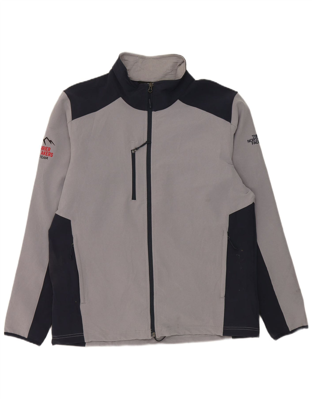The North Face Mens Tracksuit Top Jacket Large Grey Colourblock Polyester