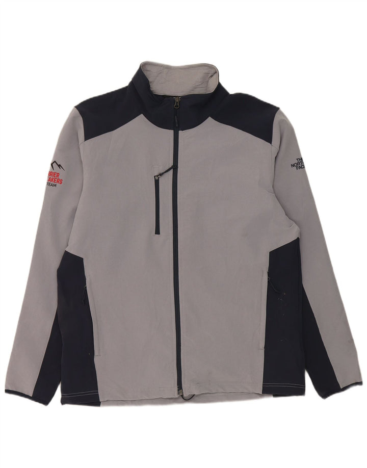 The North Face Mens Tracksuit Top Jacket Large Grey Colourblock Polyester