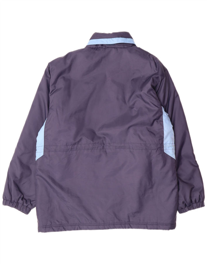 UMBRO Mens Hooded Padded Coat UK 38 Medium Navy Blue Colourblock Nylon