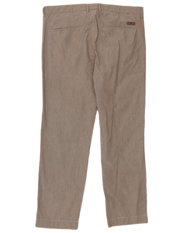 Hugo Boss Mens Straight Suit Trousers IT 50 Large W32 L30 Brown Check