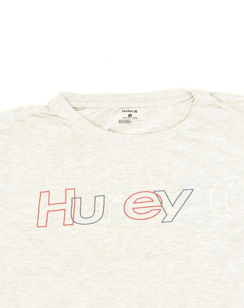 HURLEY Mens Graphic T-Shirt Top Medium Grey Cotton | Vintage Hurley | Thrift | Second-Hand Hurley | Used Clothing | Messina Hembry 