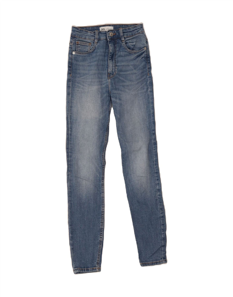 ZARA Womens High Rise Skinny Jeans EU 34 XS W24 L28 Blue Vintage Zara and Second-Hand Zara from Messina Hembry 