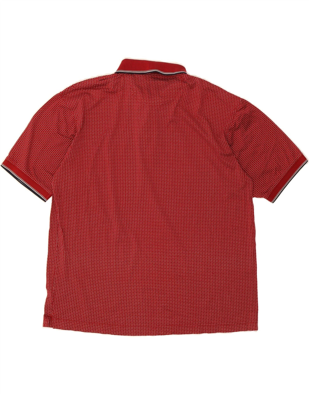 DOCKERS Mens Golf Polo Shirt Large Red Geometric Cotton Vintage Dockers and Second-Hand Dockers from Messina Hembry 