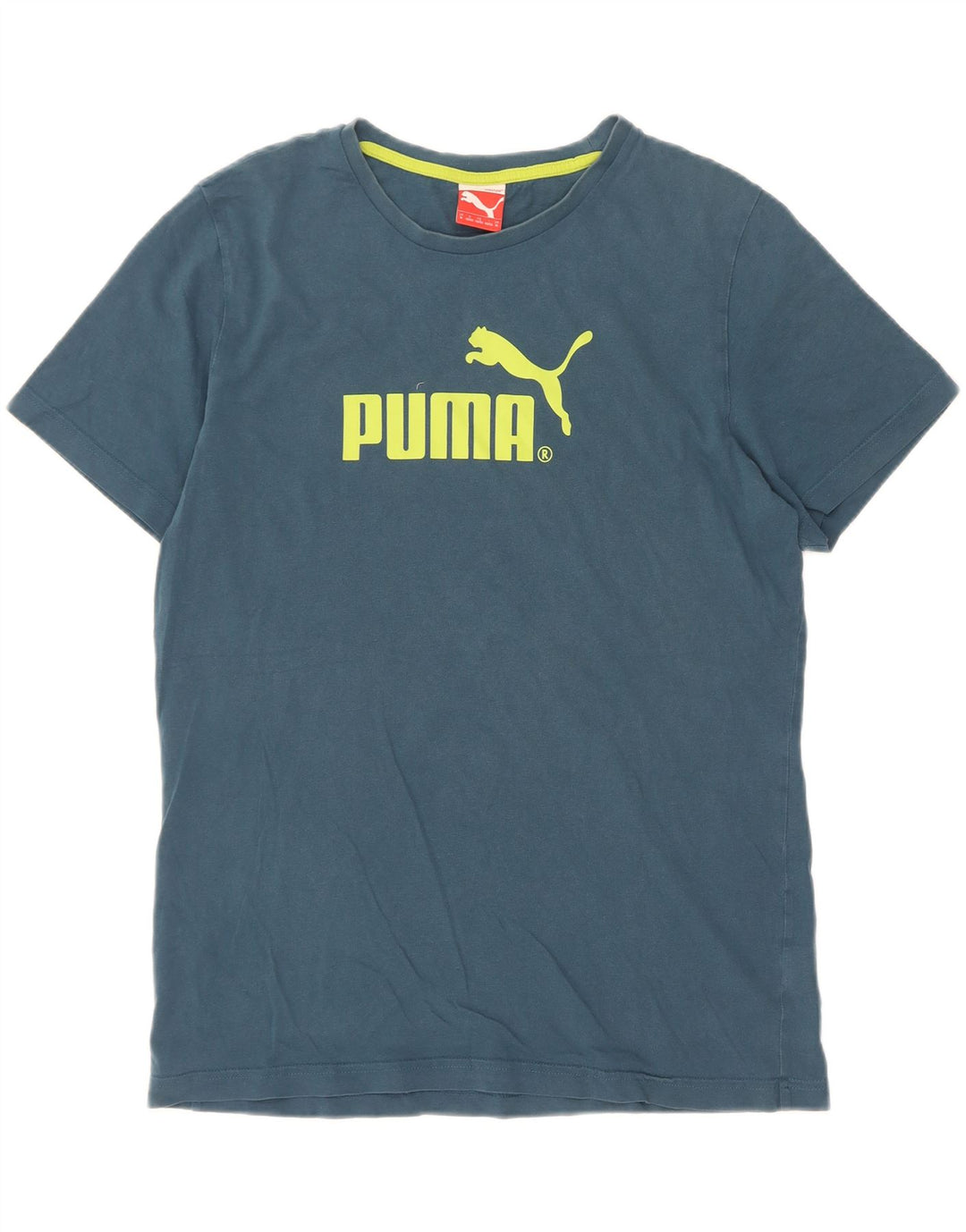 Puma Mens Graphic T-Shirt Top Medium Blue
