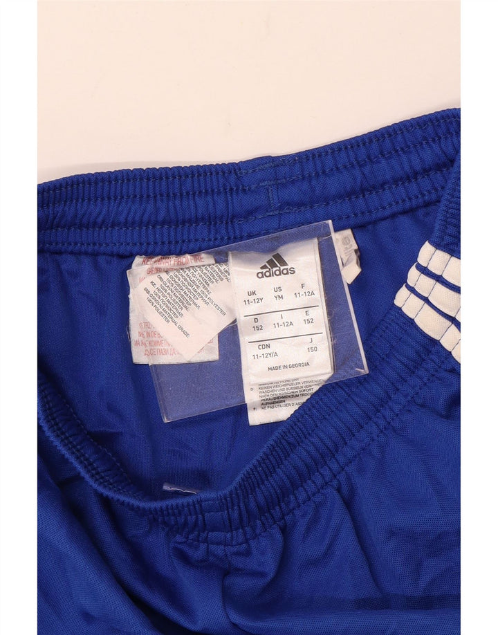Adidas Boys Climalite Sport Shorts 11-12 Years Blue Polyester