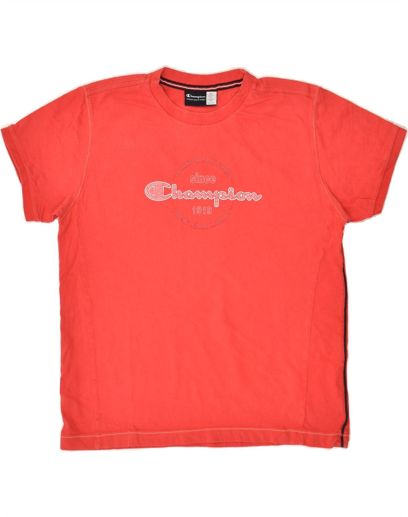 CHAMPION Boys Graphic T-Shirt Top 13-14 Years XL Red | Vintage Champion | Thrift | Second-Hand Champion | Used Clothing | Messina Hembry 