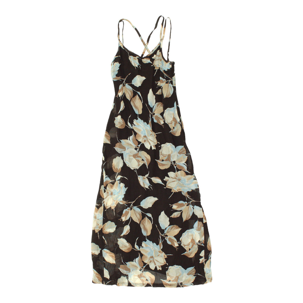 Liu Jo Womens Brown Floral Maxi Strap Dress | Vintage Luxury Designer Summer VTG | Vintage Messina Hembry | Thrift | Second-Hand Messina Hembry | Used Clothing | Messina Hembry 