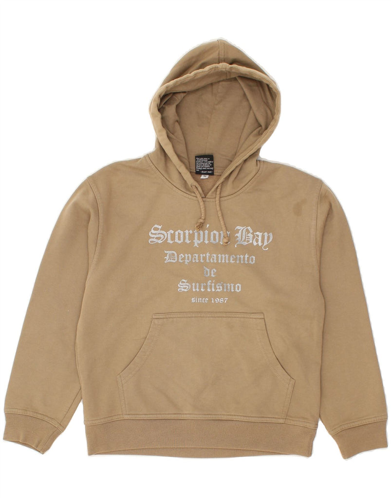 SCORPION BAY Boys Graphic Hoodie Jumper 9-10 Years Medium Brown Cotton | Vintage Scorpion Bay | Thrift | Second-Hand Scorpion Bay | Used Clothing | Messina Hembry 