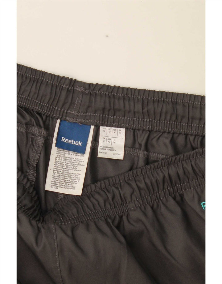 Reebok Womens Tracksuit Trousers UK 12 Medium Grey Colourblock Polyester