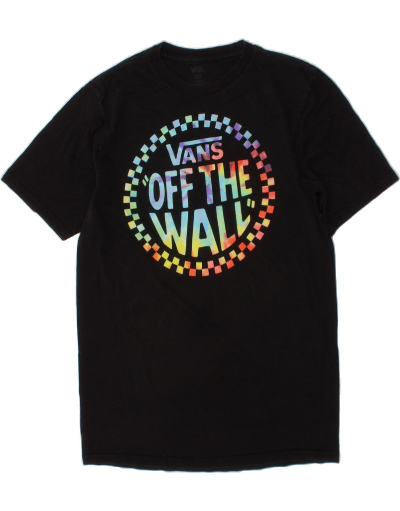 VANS Boys Graphic T-Shirt Top 14-15 Years XL Black Cotton Vintage Vans and Second-Hand Vans from Messina Hembry 