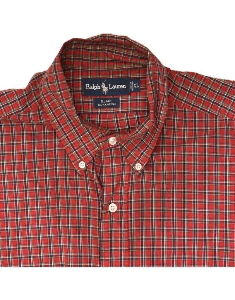 RALPH LAUREN Mens Blake Shirt XL Red Check Cotton | Vintage Ralph Lauren | Thrift | Second-Hand Ralph Lauren | Used Clothing | Messina Hembry 