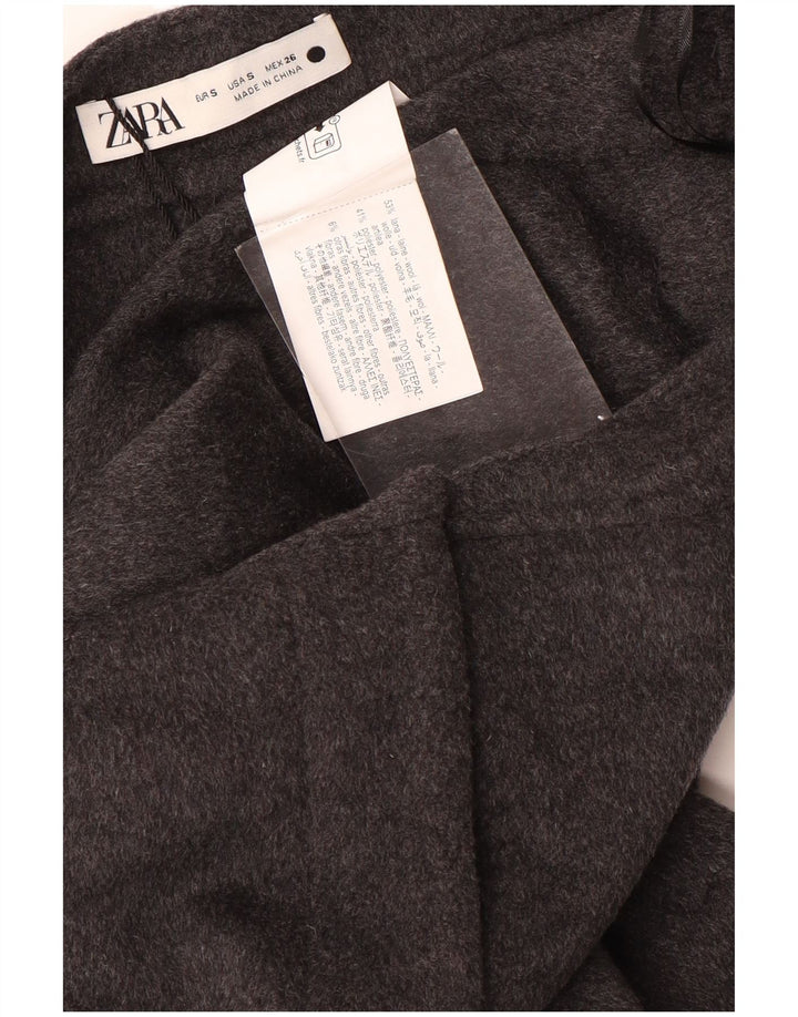 Zara Womens Maxi A-Line Skirt Small W28 Grey Wool
