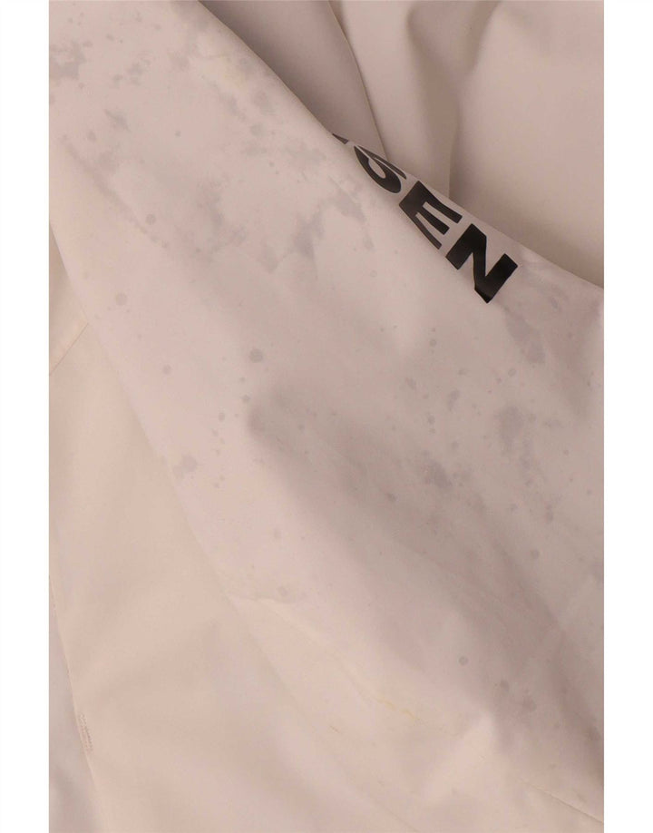 Helly Hansen Mens Graphic Windbreaker Jacket UK 40 Large White Polyester