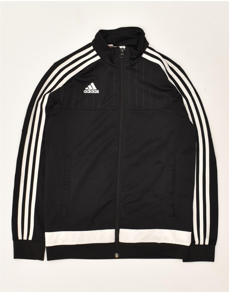 ADIDAS Boys Tracksuit Top Jacket 11-12 Years Black Polyester | Vintage Adidas | Thrift | Second-Hand Adidas | Used Clothing | Messina Hembry 