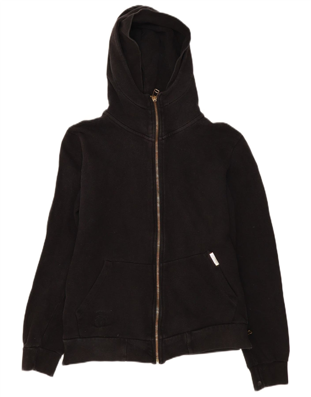 Zara Mens Zip Hoodie Sweater XL Black