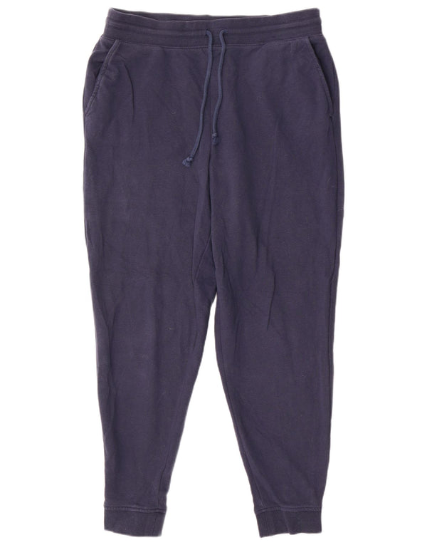 Marks & Spencer Womens Tracksuit Trousers Joggers UK 16 Large Navy Blue